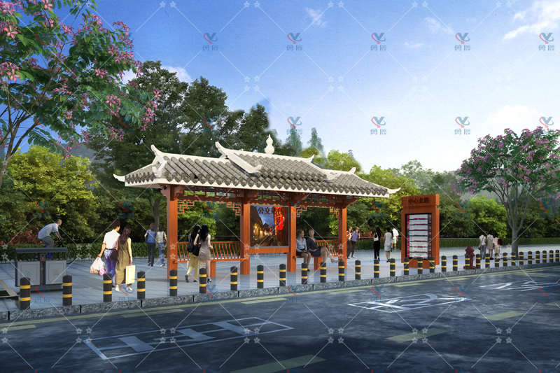 仿古候車亭YCHF-004